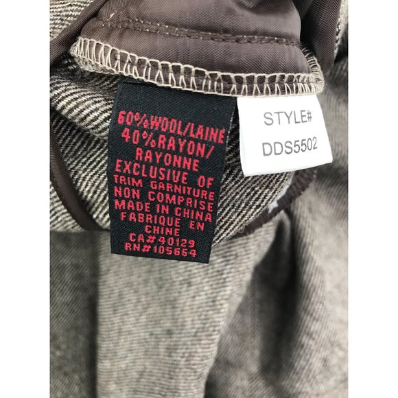 Debbie Shuchat Wool Blend Twill Boho Wide Leg Pant 12 Brown NEW - Picture 6 of 6